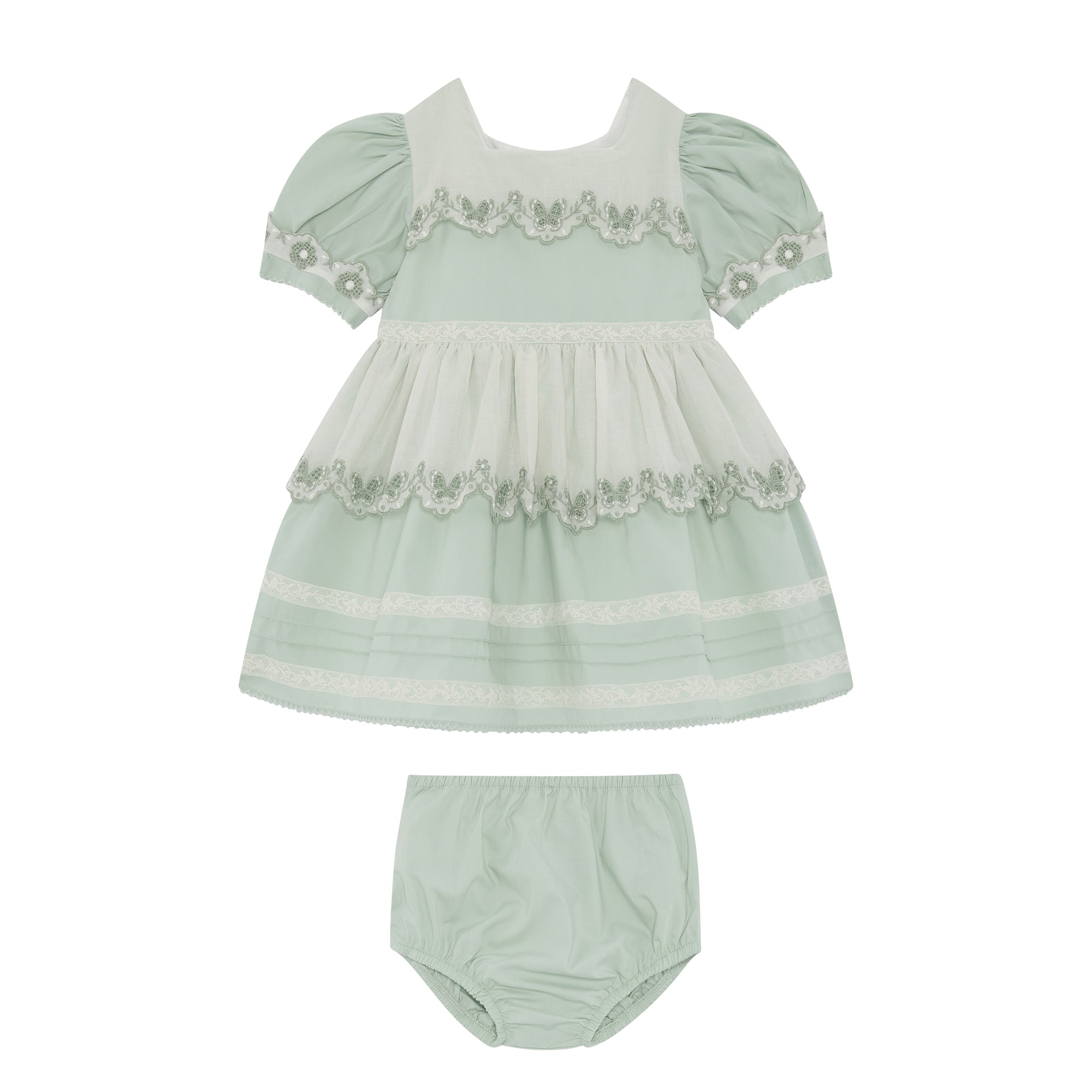 Magnolia Dress with Embroidered Bloomers Set